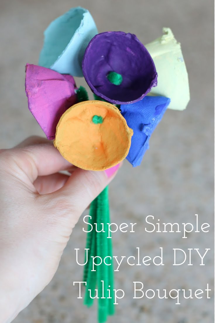 Upcycled DIY Tulip Bouquet: Mother’s Day Gift Idea for Toddlers