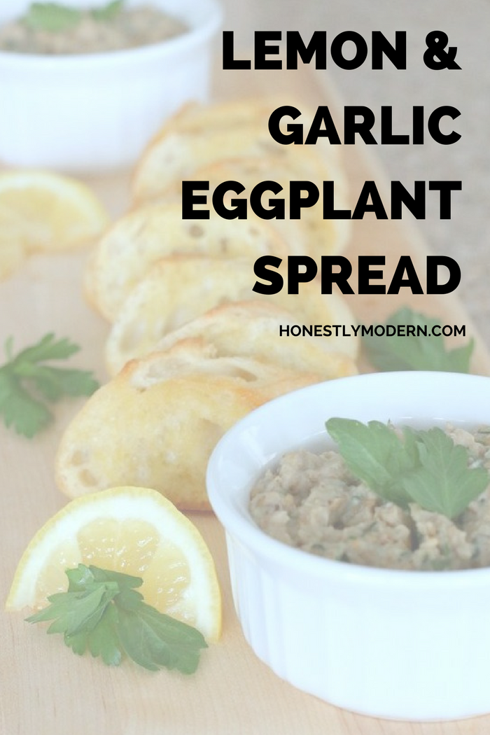 Lemon Garlic Eggplant Bruschetta | real, whole food, great fresh farmer's market recipe
