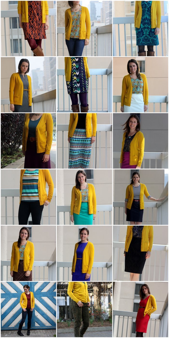 FashionablyEmployed.com | 18 Ways to Remix A Bright Colored Cardigan | Get the most out of your closet by maximizing fun, colorful pieces to complement all sorts of staples and statement pieces you already own!