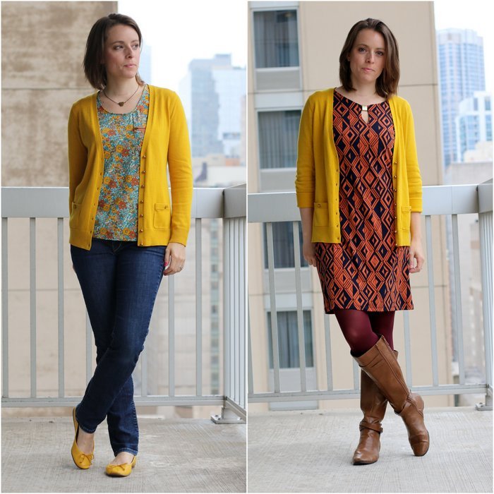 FashionablyEmployed.com | 18 Ways to Remix A Bright Colored Cardigan | Get the most out of your closet by maximizing fun, colorful pieces to complement all sorts of staples and statement pieces you already own!