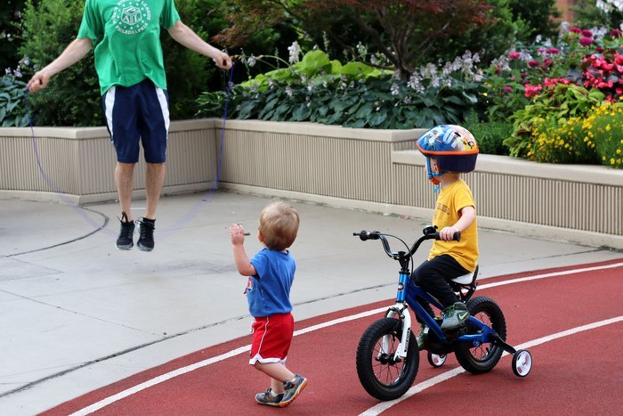 Not sure how to squeeze in fitness as the parent of young children? Check out this easy workout you can do today with your kiddos!