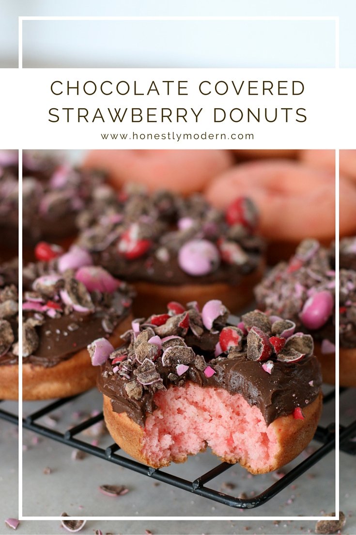 Chocolate Covered Strawberry Donuts