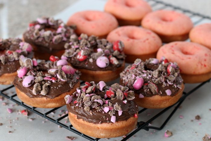 Strawberry Chocolate Donuts With a Little Extra Sweetness