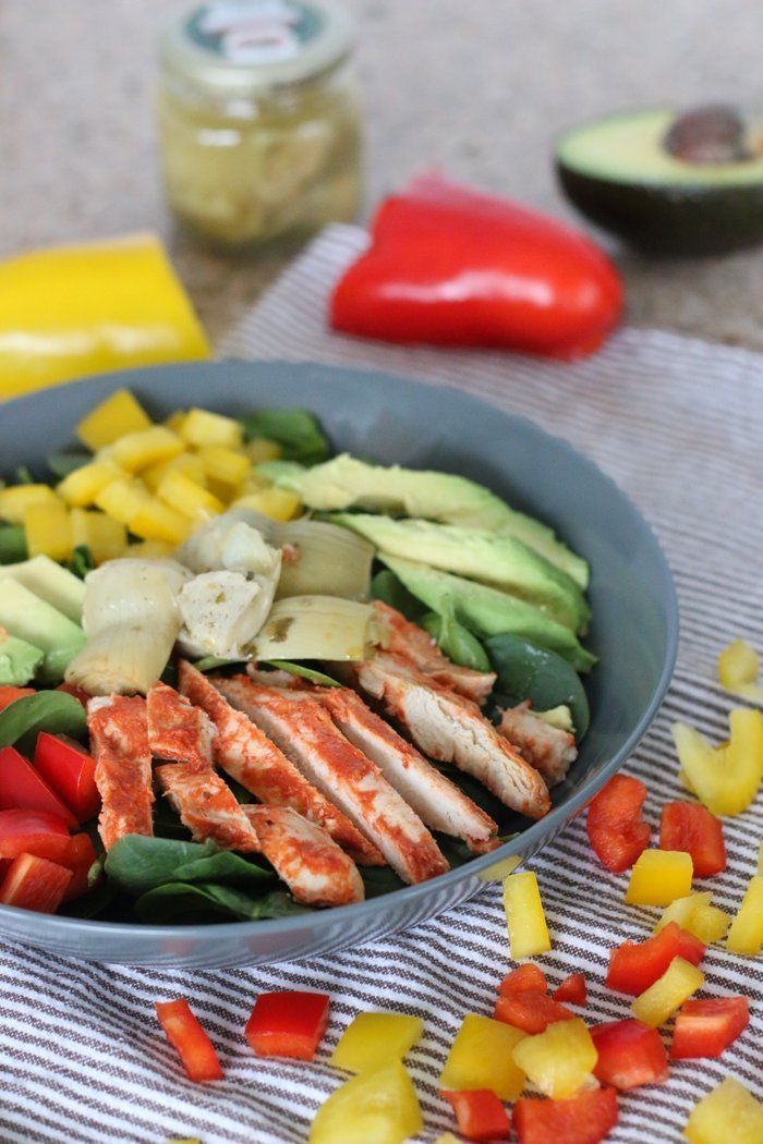 Buffalo Chicken Salad: Need a quick, easy and healthy lunch idea? This can be prepared over the weekend and thrown together in a few minutes to satisfy the whole family.