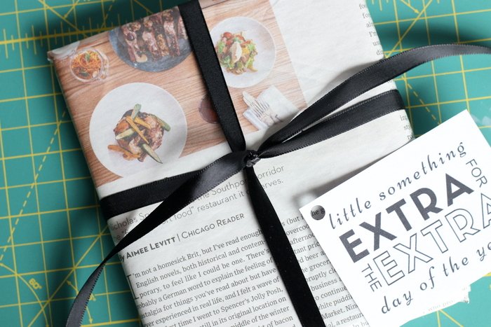 Need a quick 5 minute gift wrapping idea with supplies you probably have on hand? Check out this quick and easy gift wrapping idea, especially perfect for Leap Year! | HonestlyModern.com