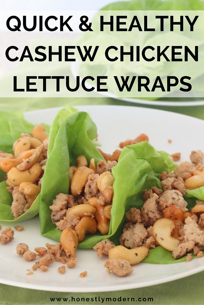 Want a quick and easy dinner for the family that's also nice and healthy? Check out these cashew chicken lettuce wraps!