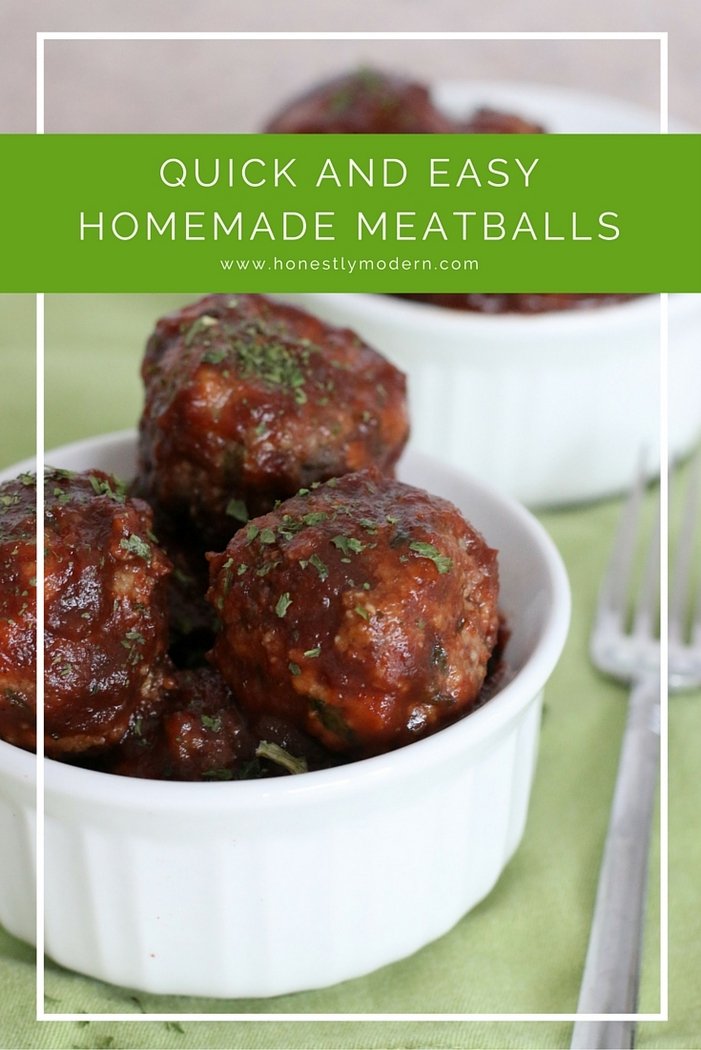 For a quick and easy make ahead meal idea, check out these homemade meatballs. They're simple and make getting a healthy meal on the table during the week super simple. Click through the for the recipe.