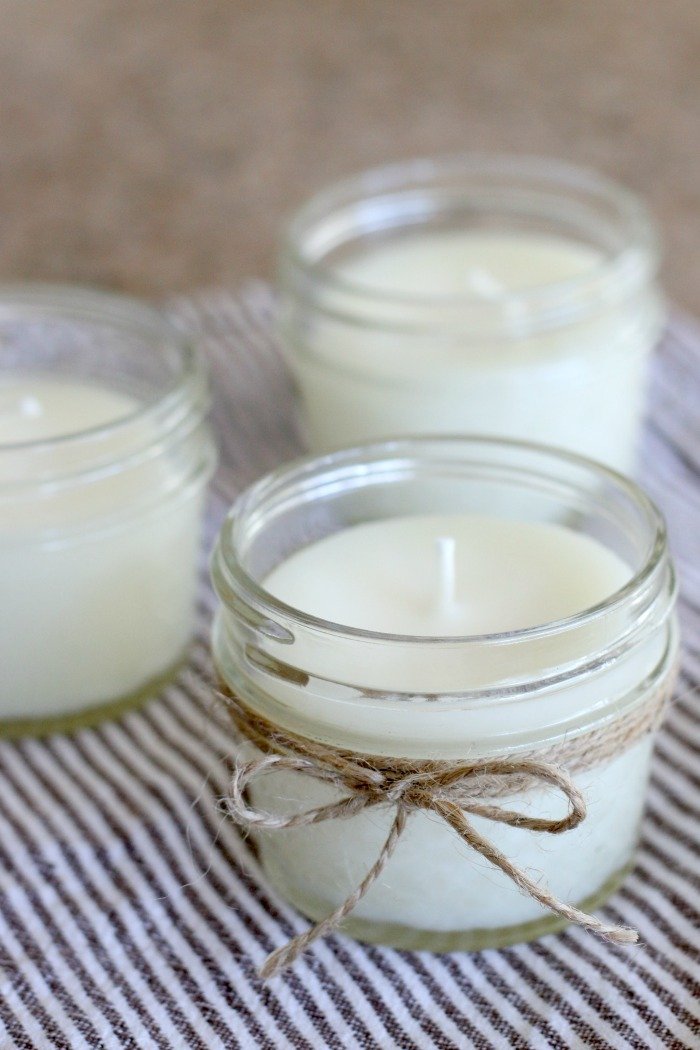 If you haven't made candles before, you'll never guess how easy it is! Click through for a full tutorial that even a beginner DIYer can master. It's seriously so easy!