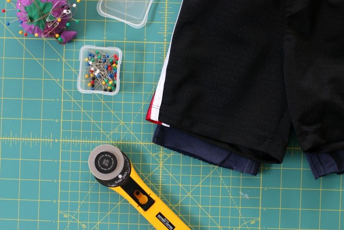 DIY pants to shorts for little boys pants cut