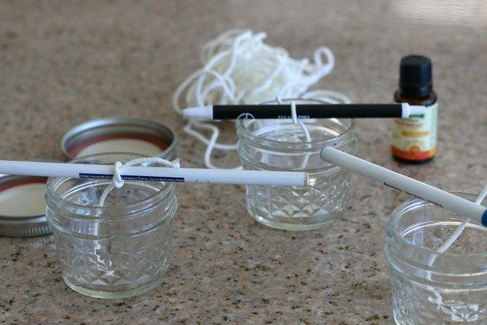 wicks on DIY candle jars