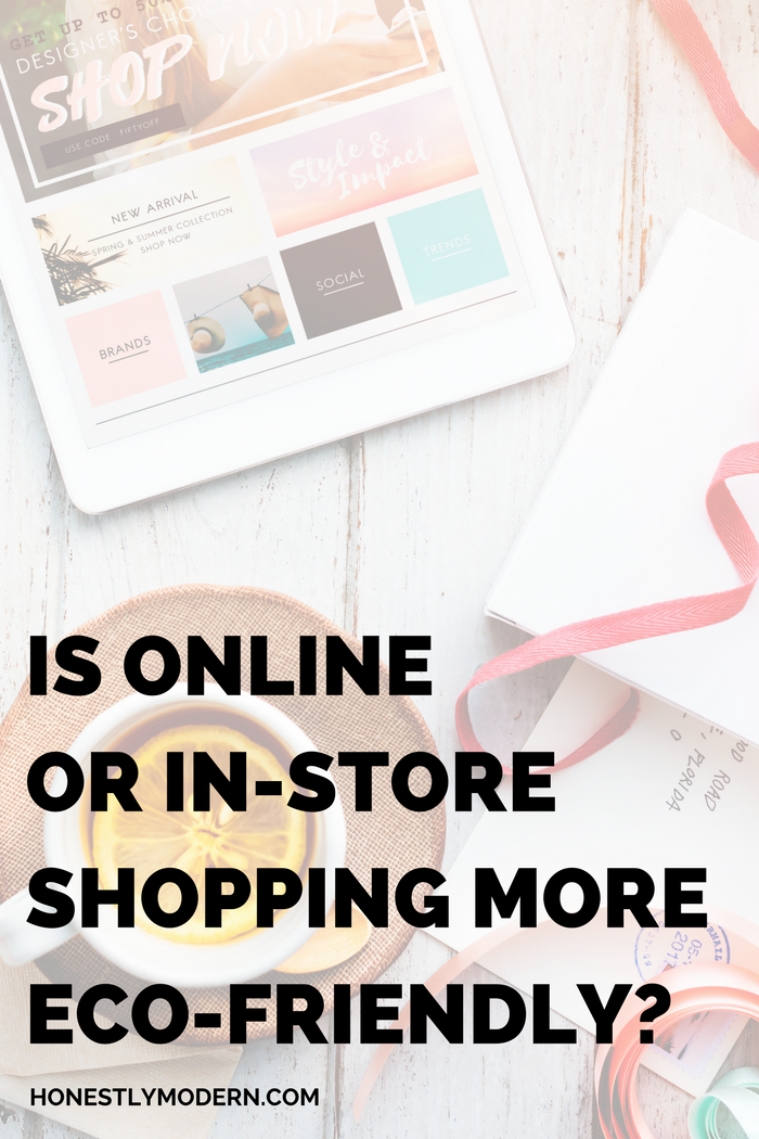 Wondering whether online shopping or in-store shopping is better for the environment? Check out this helpful summary to guide your holiday shopping.