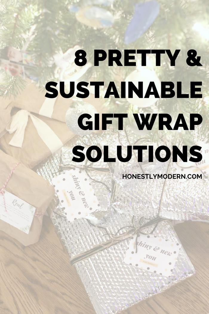 Gift wrapping is a great opportunity to repurpose so many materials already around the house. Check out these 8 pretty and sustainable solutions for holiday gift wrapping. 