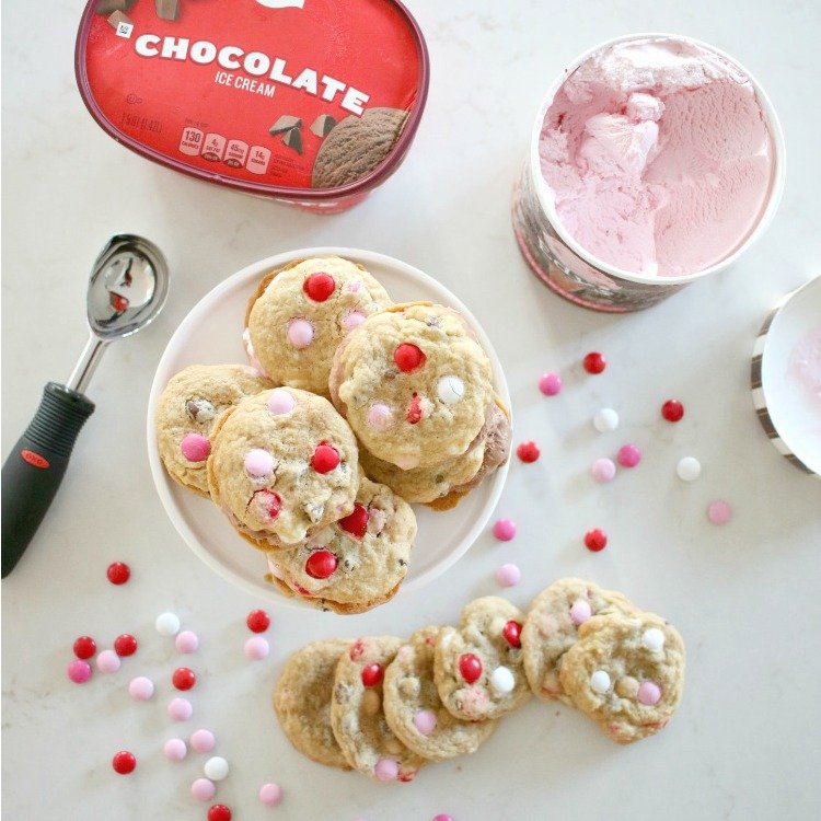 Valentine’s Day Strawberry Ice Cream Sandwiches