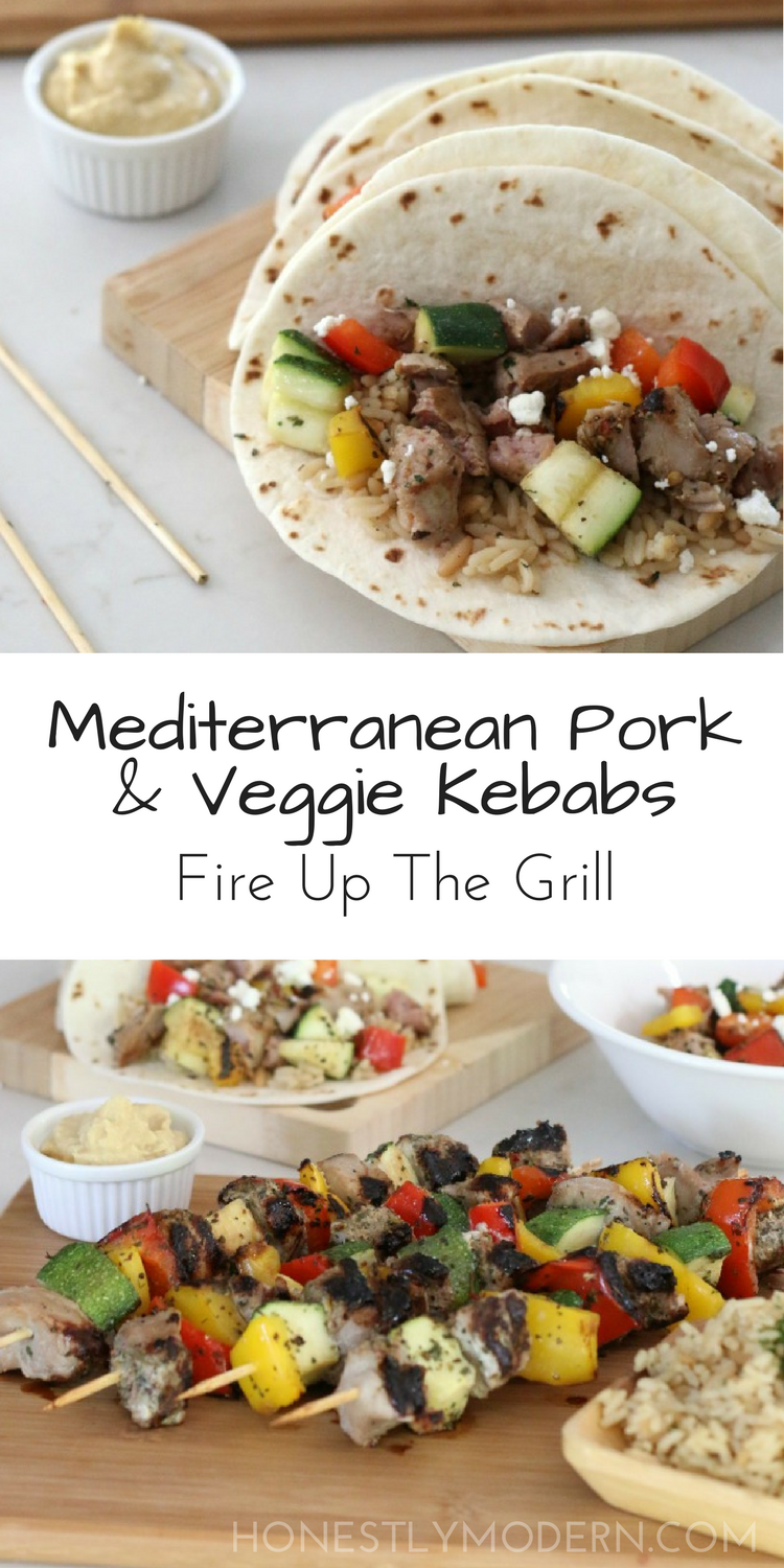 No need to sacrifice real, whole foods even if your family dinner feels like a whirlwind. Try these tasty but easy Mediterranean Hatfield Pork and Veggie Kebabs which can be grilled up in no time for a busy weeknight family meal.