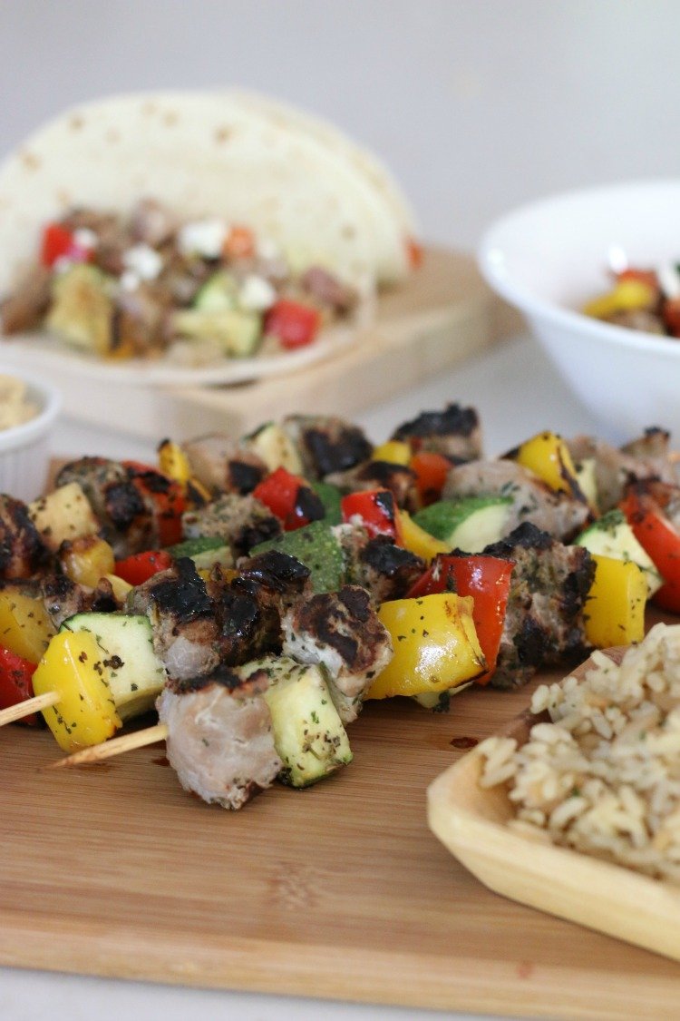 No need to sacrifice real, whole foods even if your family dinner feels like a whirlwind. Try these tasty but easy Mediterranean Hatfield Pork and Veggie Kebabs which can be grilled up in no time for a busy weeknight family meal.