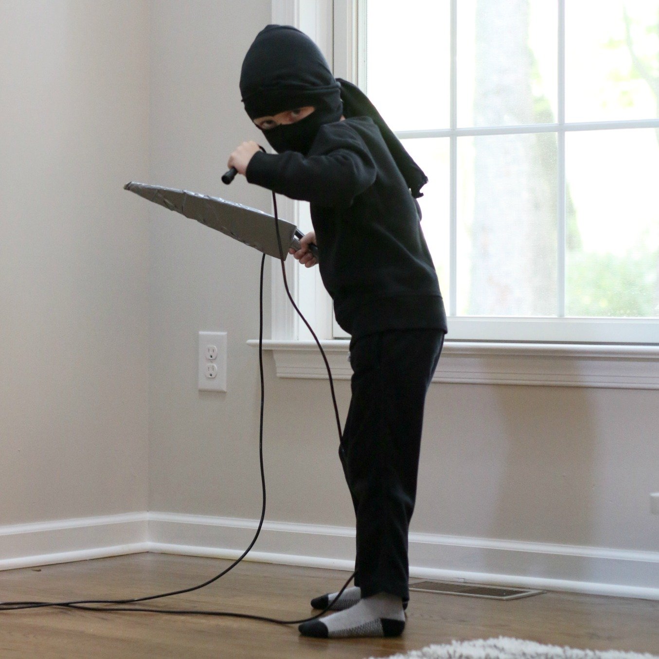 Easy Kids Ninja Costume Made At Home for Halloween