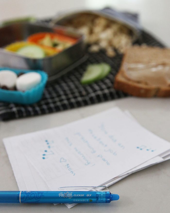 Food Handwritten Note A Handwritten Note To Sweeten School Lunch - Honestly Modern