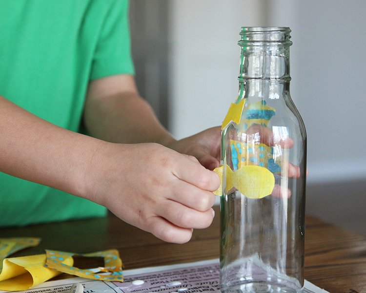 Kids Create | Easy and Fun Upcycled Glass Bottle DIY Project for Kids