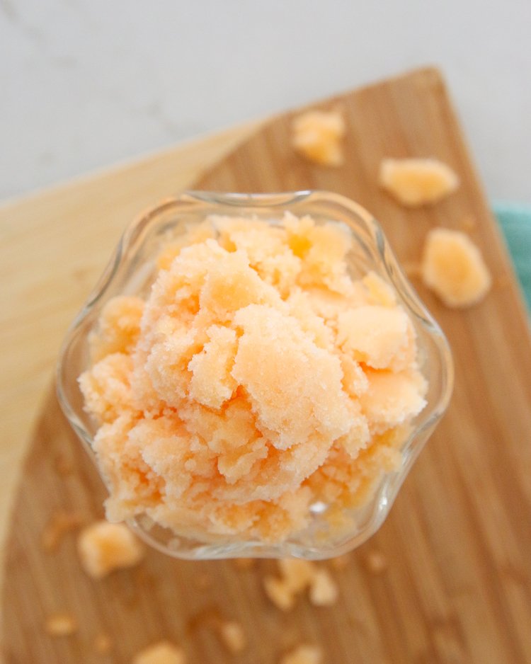 Easy Cantaloupe Water Ice