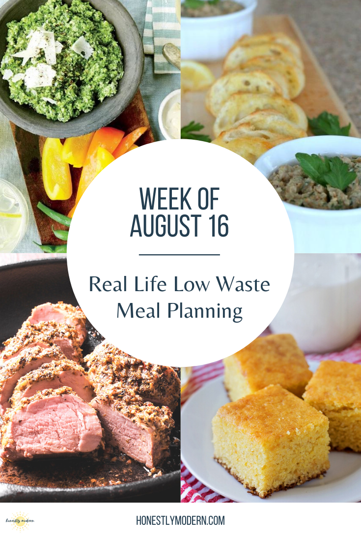 Real Life Low Waste Meal Plan | Aug 16