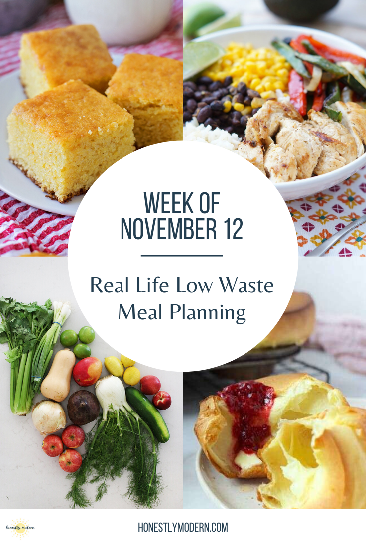 Real Life Low Waste Meal Plan With Guests | Nov 12