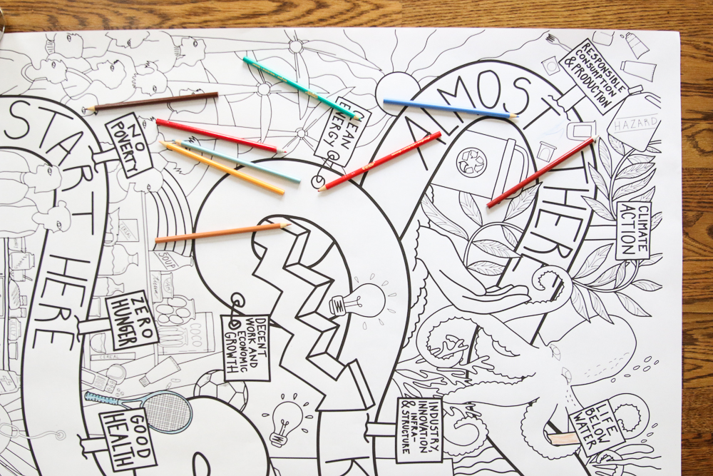 FREE United Nations Sustainable Development Goals Coloring Poster