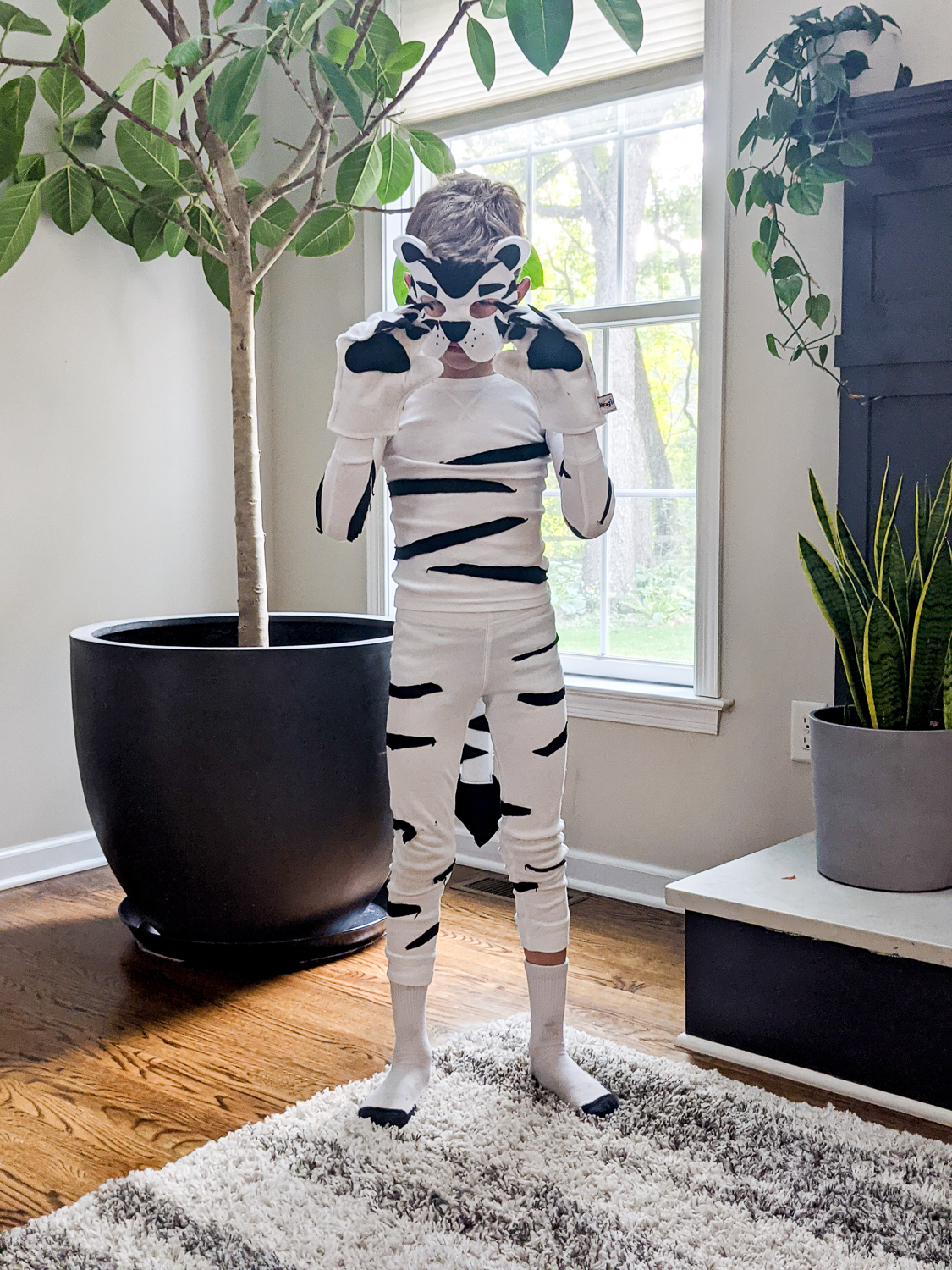 How To Make a Semi-Homemade Easy DIY White Tiger Costume