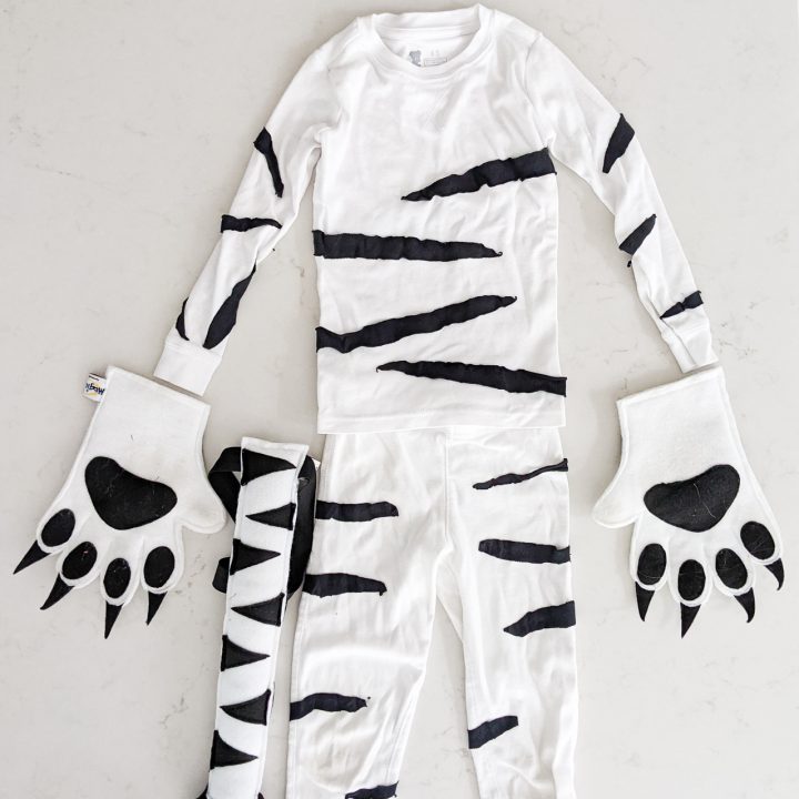 How To Make a Semi-Homemade Easy DIY White Tiger Costume