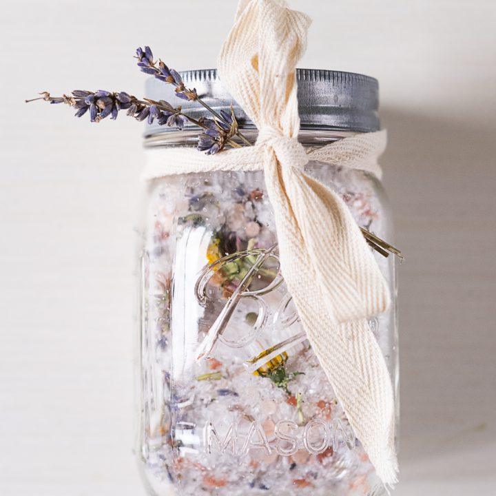 Low Waste DIY Bath Soak With Weeds and Dried Flowers