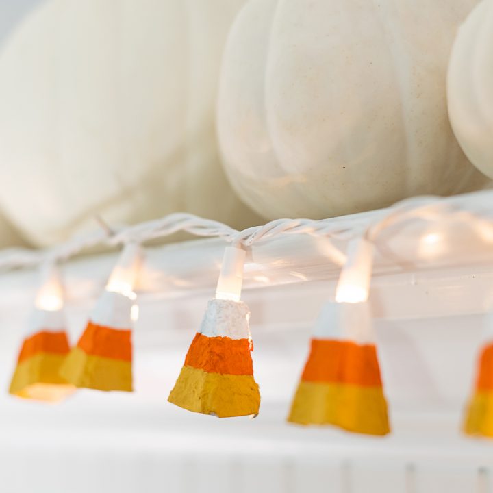 Candy Corn Christmas Light Cover For Halloween Aesthetic