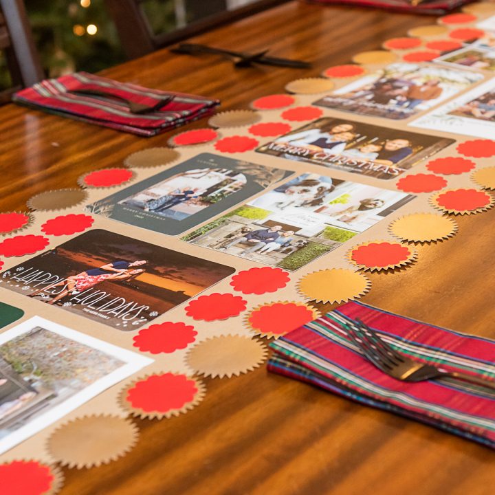 Holiday Photo DIY Christmas Table Runner
