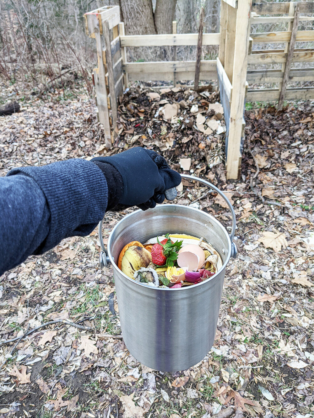 Stainless Steel Kitchen Compost Bin - Natural Home Brands