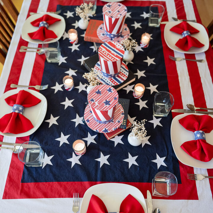 Uncle Sam-inspired 4th of July Tablescape
