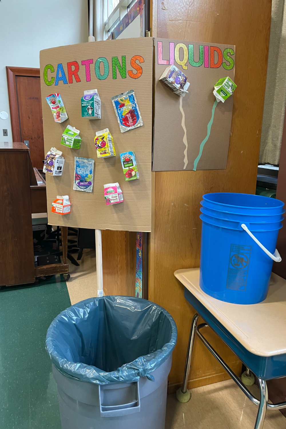 how to start a green team at school - milk carton recycling