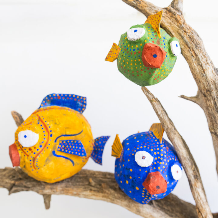 Zero Waste Paper Mache Decorative Fish