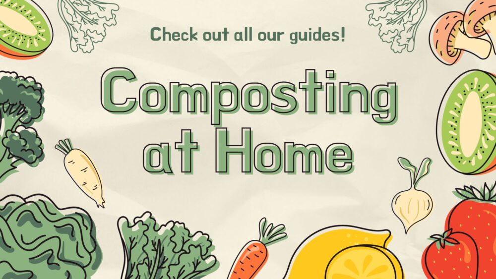 Composting at home graphic: Check out all our composting guides. 