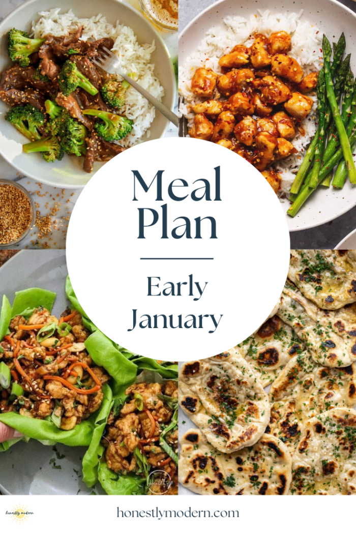 Dinner Meal Plan for Early January - Honestly Modern