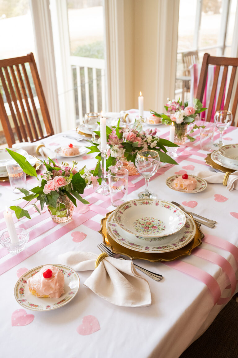 Last-Minute Sustainable Valentine’s Day Tablescape with Thrift Store Finds